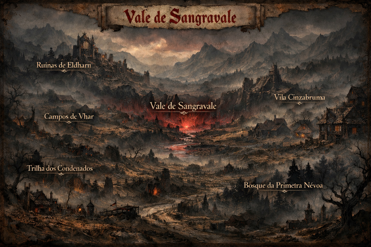 Mapa Vale de Sangravale